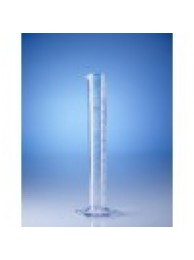 Цилиндр мерный высокий прозрачный, 2000 мл, с 6-гранным основанием, пластиковый SAN, класс B, с рельефной градуировкой (65391) (Vitlab)