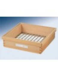 Сито лабораторное металлическое Haver and Boecker, квадр. ячейка 0,056 мм, ДхШхВ 500х500х80 мм, полотно - ПП/ФБ, рама - дерево (Кат. № 530070)