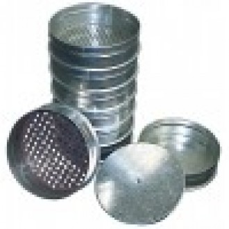 Сито лабораторное металлическое с ячейкой 14 мм (перфорация оцинков. стали, обечайка диам.200 мм. из оцинков. стали)