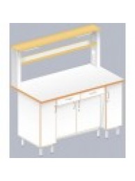 Стол пристенный физический с закрытой тумбой ЛАБ-1500 ПЛТ (Ламинат)
