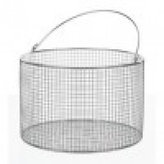 Корзина проволочная с ручкой, цилиндрическая, 18/10 E-Poli H=120 D=150 (10052)